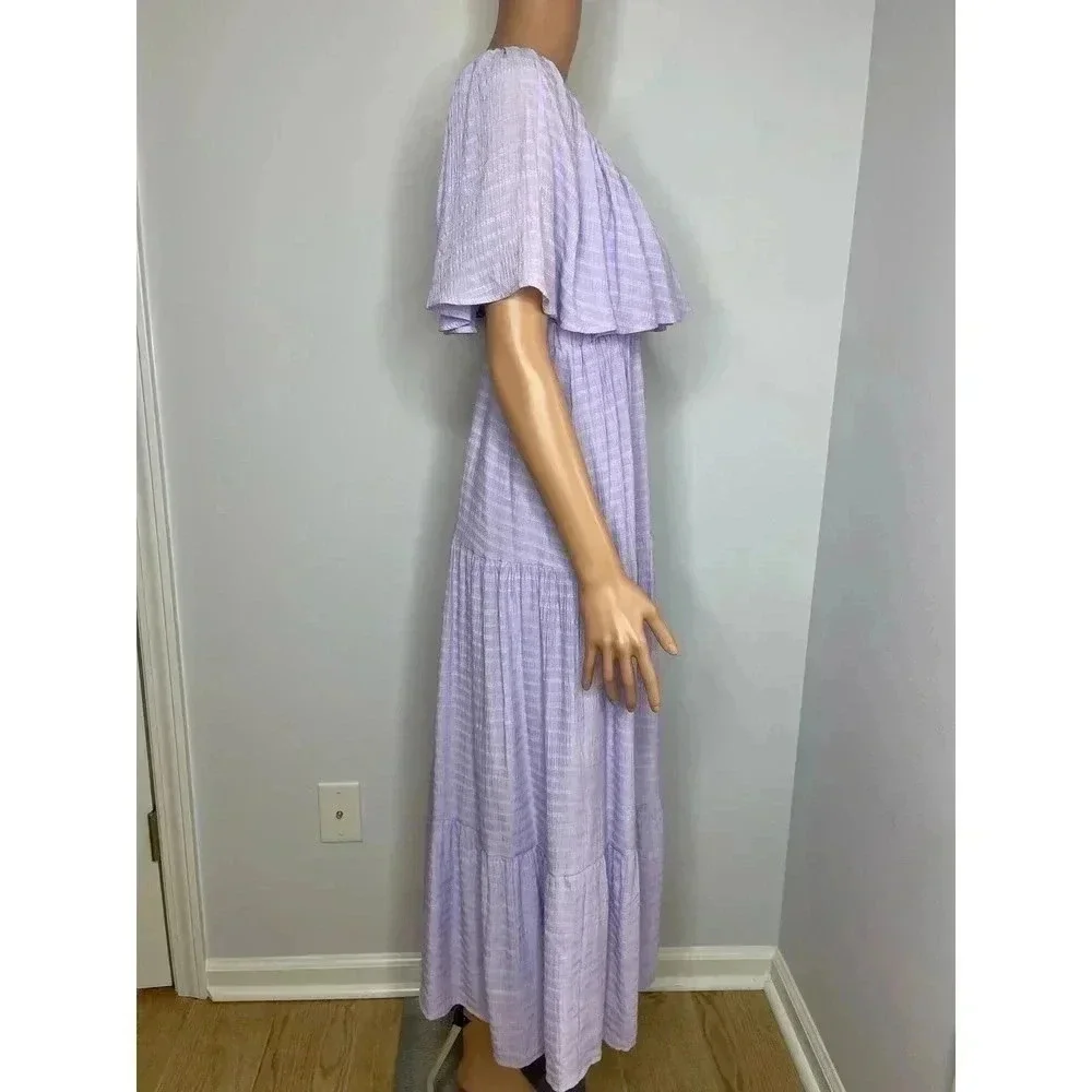 Lalavon Deep V Neck Maxi Dress size S - Picture 4 of 11